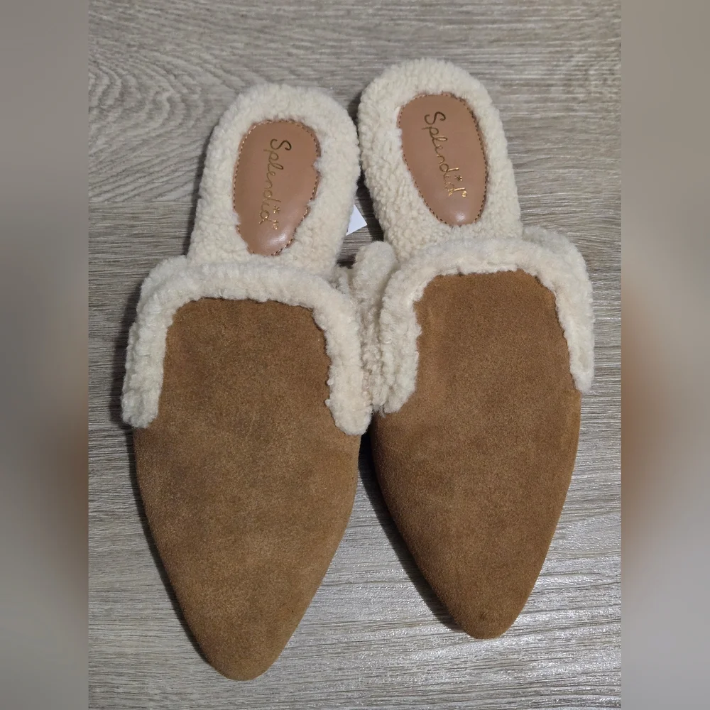 Splendid Liza Sherpa Mule in Caramel Msrp $109 - Picture 3 of 9